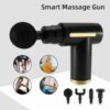 professional smart percussion massage gun – high intensity deep tissue muscle massager with 4 interchangeable heads