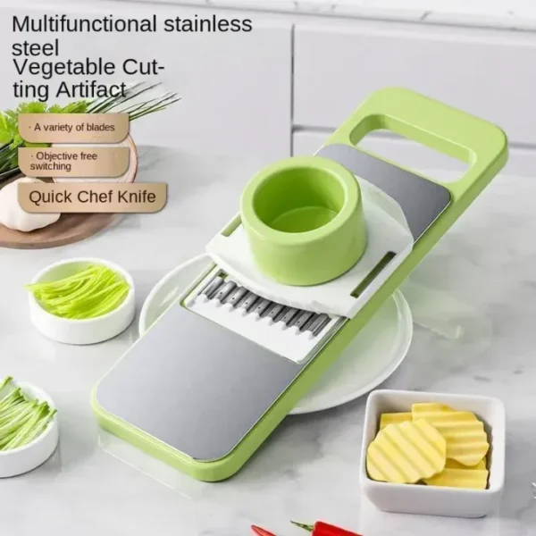 5in1 vegetable cutter | multifunctional stainless steel vegetable cutter & slicer | kitchen tool