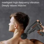 professional smart percussion massage gun – high intensity deep tissue muscle massager with 4 interchangeable heads