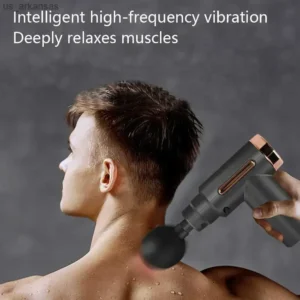 professional smart percussion massage gun – high intensity deep tissue muscle massager with 4 interchangeable heads