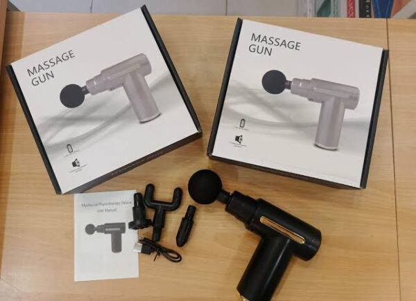 professional smart percussion massage gun – high intensity deep tissue muscle massager with 4 interchangeable heads